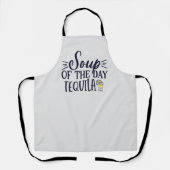 Grappige Tequila Humor Gepersonaliseerde naam Witt Schort (Voorkant)