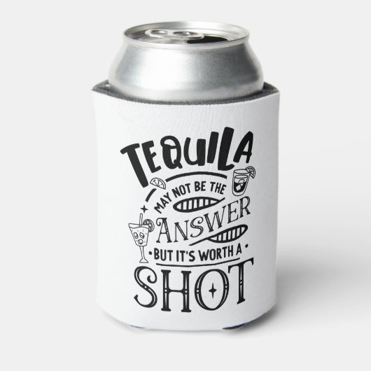 Grappige tequila is misschien niet het antwoord blikjeskoeler (Blikje Achterkant)