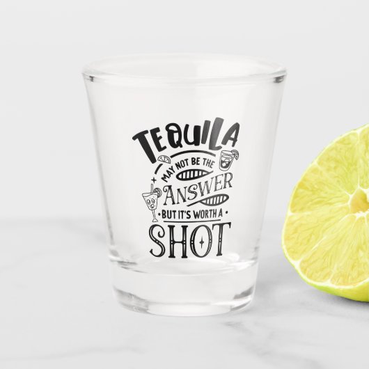 Grappige tequila is misschien niet het antwoord shot glas (Voorkant)