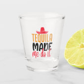 Grappige tequila woord kunst shot glas (Voorkant)