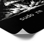 Grappige terminal grap sudo rm -rf slash hackers poster (Hoek)