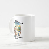 Grappige terug naar school aangepaste naam moeder koffiemok (Voorkant links)
