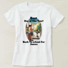 Grappige terug naar school aangepaste naam moeder t-shirt