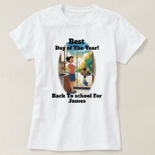 Grappige terug naar school aangepaste naam moeder t-shirt