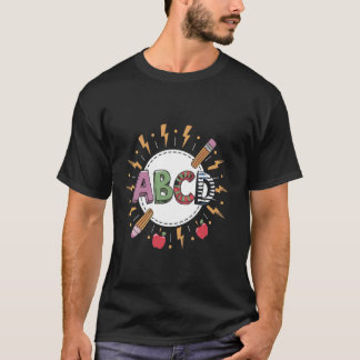 Grappige terug naar school Abcd leraar Rocks Abcs  T-shirt