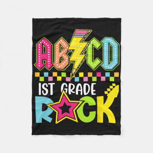 Grappige terug naar school bliksemflits 1e leerjaa fleece deken (Voorkant)
