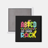 Grappige terug naar school bliksemflits 1e leerjaa magneet (Voorkant / Achterkant)