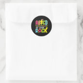 Grappige terug naar school bliksemflits 1e leerjaa ronde sticker (Tas)