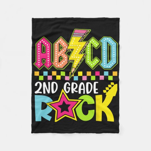 Grappige terug naar school bliksemflits 2e klas ro fleece deken (Voorkant)