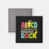 Grappige terug naar school bliksemflits kleutersch magneet (Voorkant / Achterkant)