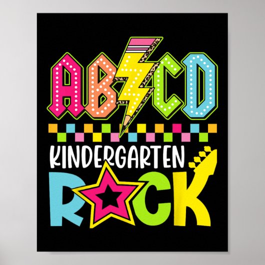 Grappige terug naar school bliksemflits kleutersch poster (Voorkant)