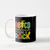 Grappige terug naar school bliksemflits Pre K Rock Koffiemok (Links)