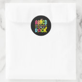 Grappige terug naar school bliksemflits Pre K Rock Ronde Sticker (Tas)