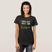 Grappige terug naar school Engelse leraar definiti T-shirt (Voorkant volledig)