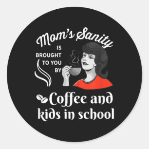 Grappige terug-naar-school humor Moeders-leraren-  Ronde Sticker