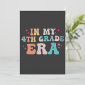 Grappige terug naar school In mijn 4e klas tijdper Kaart (Staand voorkant)