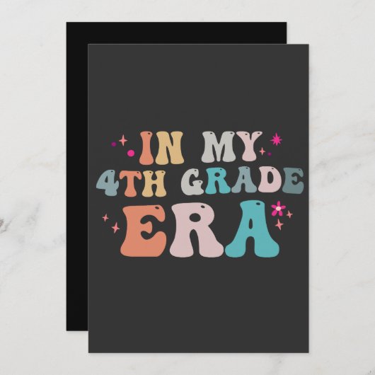 Grappige terug naar school In mijn 4e klas tijdper Kaart (Voorkant / Achterkant)