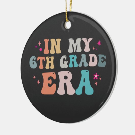 Grappige terug naar school In mijn 6e klas tijdper Keramisch Ornament (Links)