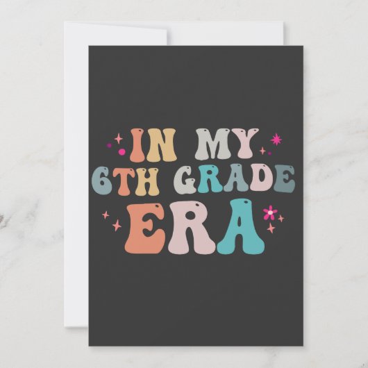 Grappige terug naar school In mijn tijd op de 6e k Kaart (Voorkant)