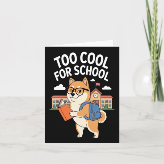 Grappige terug naar school nerd-achtige hond kaart (Voorkant)