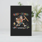 Grappige terug naar school ouderejaars student bedankkaart (Staand voorkant)