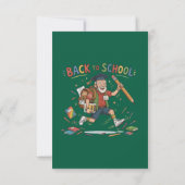 Grappige terug naar school ouderejaars student bedankkaart (Achterkant)