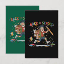 Grappige terug naar school ouderejaars student