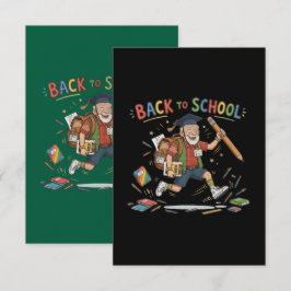 Grappige terug naar school ouderejaars student bedankkaart
