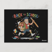 Grappige terug naar school ouderejaars student briefkaart (Achterkant)