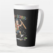 Grappige terug naar school ouderejaars student latte mok (Rechterhoek)