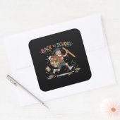 Grappige terug naar school ouderejaars student vierkante sticker (Envelop)