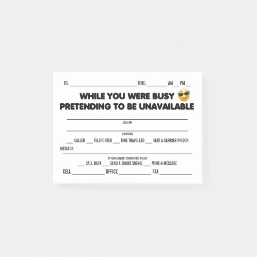 grappige "terwijl je weg was" Memo Post-it® Notes (Voorkant)