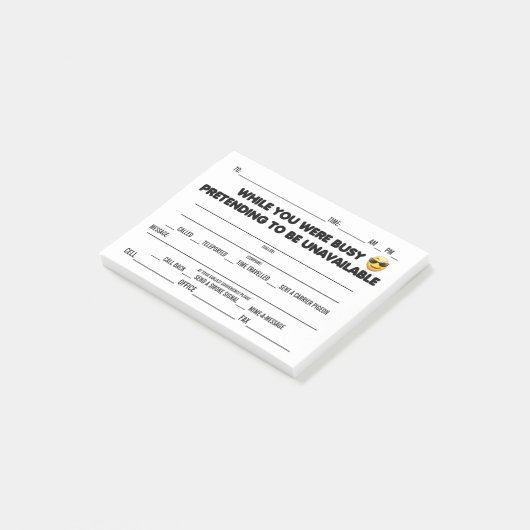 grappige "terwijl je weg was" Memo Post-it® Notes (Schuin)