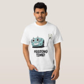 Grappige Tesla Opladen - Voedingstijd T-shirt (Voorkant volledig)