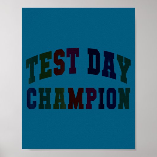 Grappige test dag kampioen testen leraar alles poster (Voorkant)