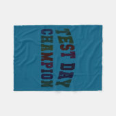 Grappige test dag kampioen testende leraar alles fleece deken (Voorkant (Horizontaal))