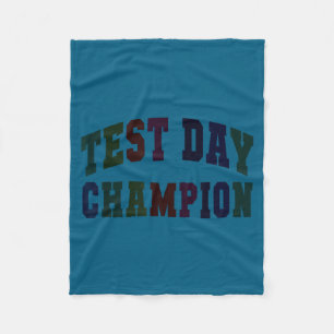 Grappige test dag kampioen testende leraar alles fleece deken
