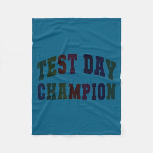 Grappige test dag kampioen testende leraar alles fleece deken (Voorkant)