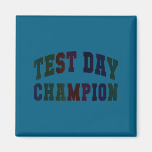 Grappige test dag kampioen testende leraar alles magneet