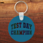 Grappige test dag kampioen testende leraar alles sleutelhanger (Voorkant)