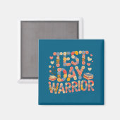 Grappige test dag krijger bruh wetenschap wiskunde magneet (Voorkant / Achterkant)