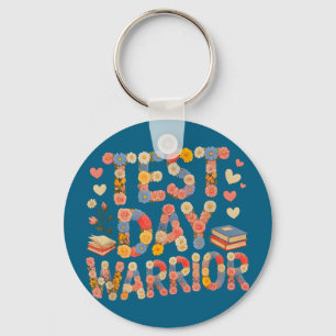 Grappige test dag krijger bruh wetenschap wiskunde sleutelhanger