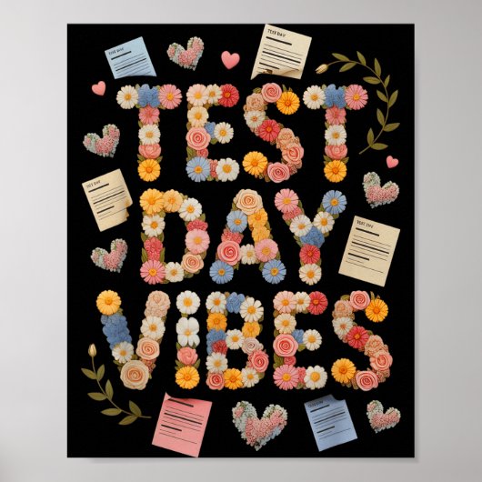 Grappige test dag sfeer alles is goed stam poster (Voorkant)