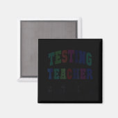 Grappige test leraar test dag bruh wiskunde ela sq magneet (Voorkant / Achterkant)