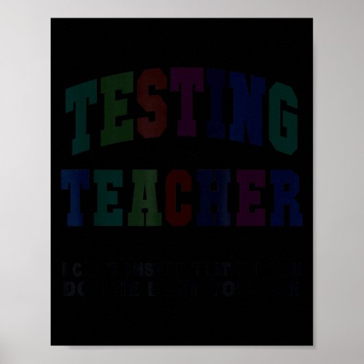 Grappige test leraar test dag bruh wiskunde ela sq poster (Voorkant)