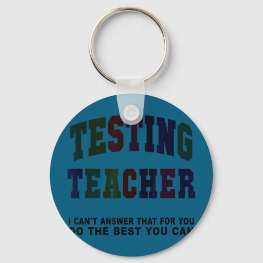 Grappige test leraren testdag gast wiskunde engels sleutelhanger (Voorkant)