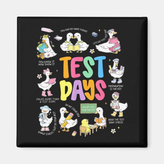 Grappige Testdag Goose Testdag STAAR-dag Leraar Magneet (Voorkant)