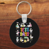 Grappige Testdag Goose Testdag STAAR-dag Leraar Sleutelhanger (Voorkant)