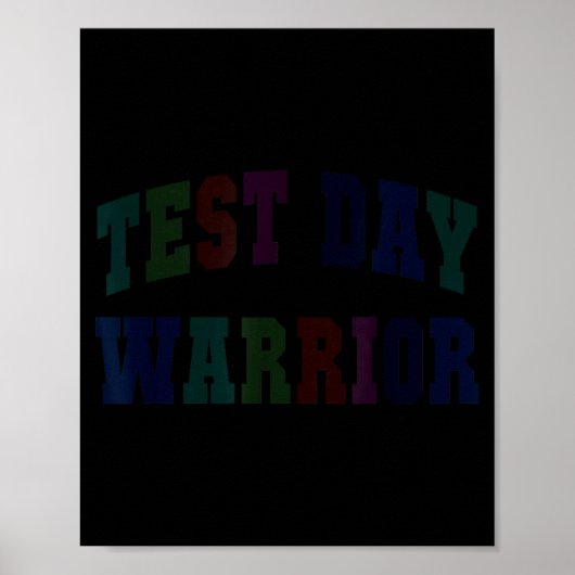Grappige testdag krijger testdocent modus aan poster (Voorkant)