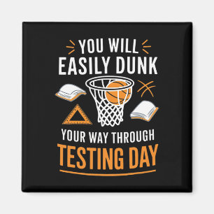 Grappige Testdag Leraar Sketll Dunk Testdag Thee Magneet